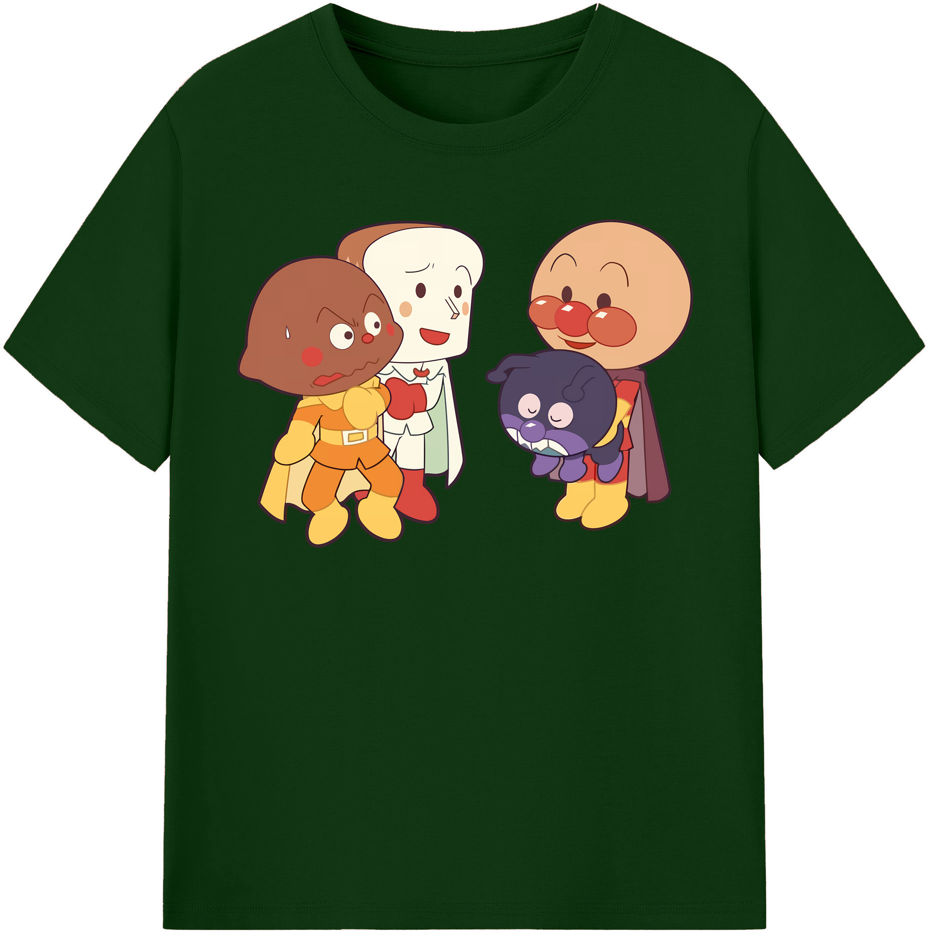 （画像用） アンパンマン Anpanman 綿100％半袖Tシャツ（フロントプリント）